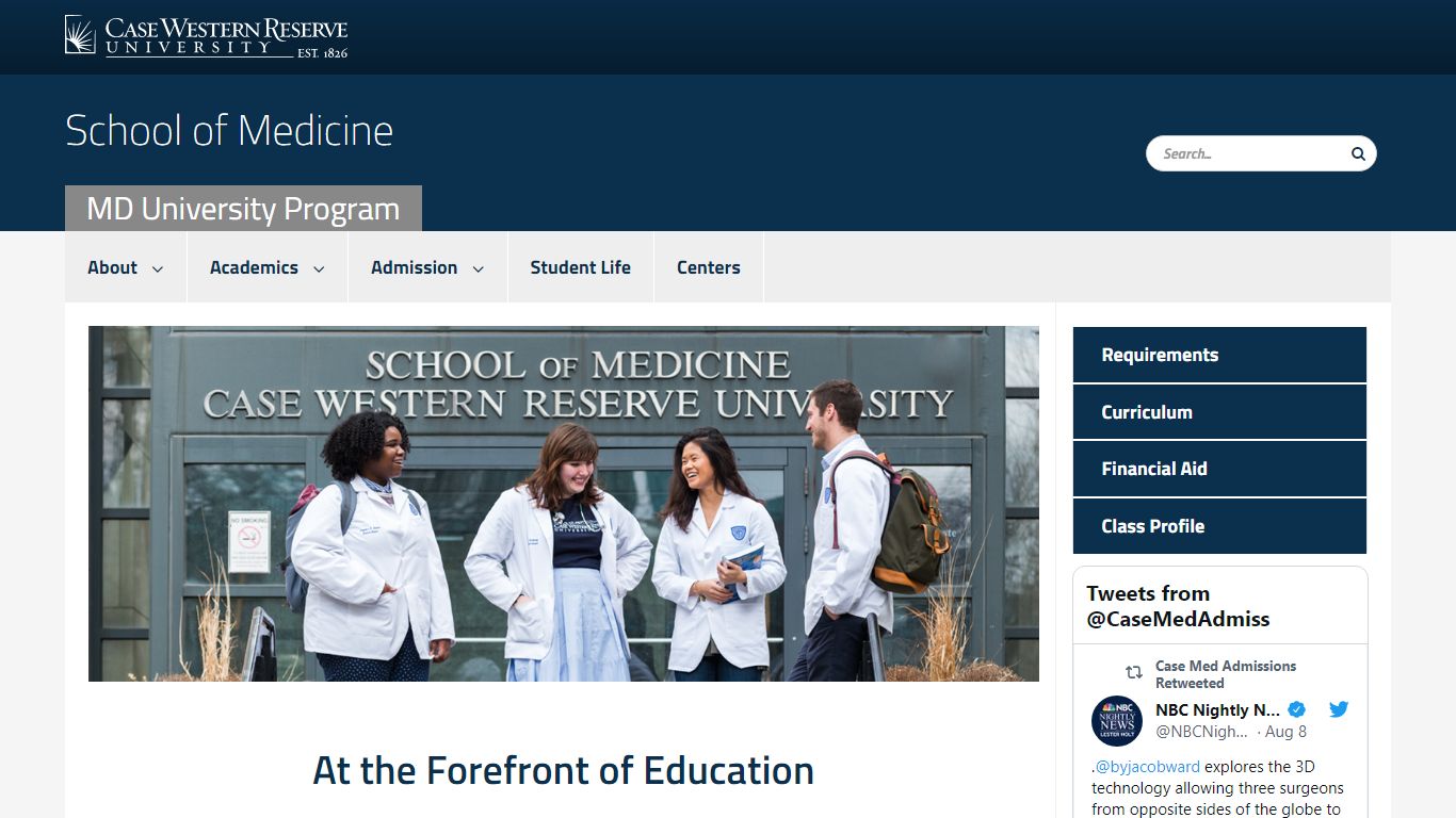 MD University Program | Case Western Reserve University