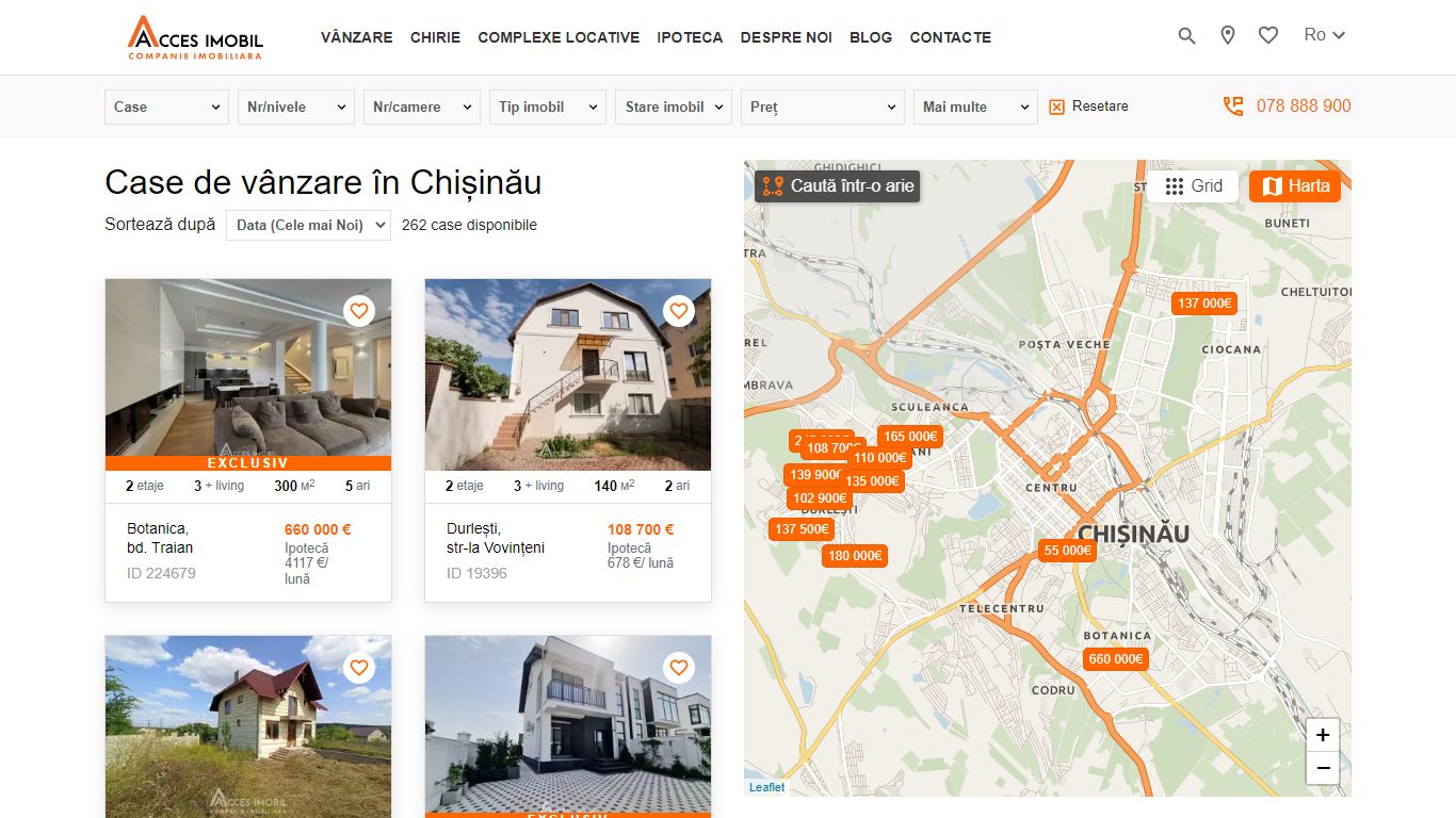 Case vanzare în Chișinău | Acces Imobil